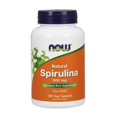 Natural Spirulina 500 mg 120 veg caps