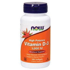 Vitamin D-3 25 mcg (1000 IU) 180 softgels